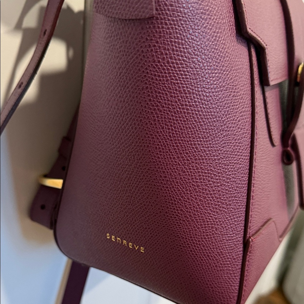 Like new Senreve Mini Maestra Bag in Plum pebbled leather - Picture 2 of 14